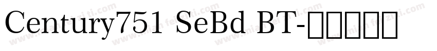 Century751 SeBd BT字体转换